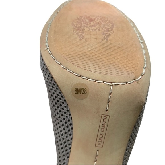 Vince Camuto Cosima Ankle Bootie Suede Open Toe Stacked Heel Women's Size 8 - Picture 5 of 10